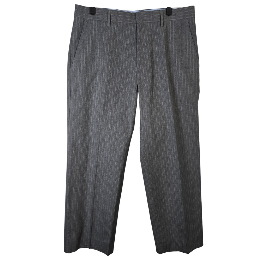 Banana Republic Modern Fit Mens Gray Pinstripe Dress Pants Size 33x30 Cotton